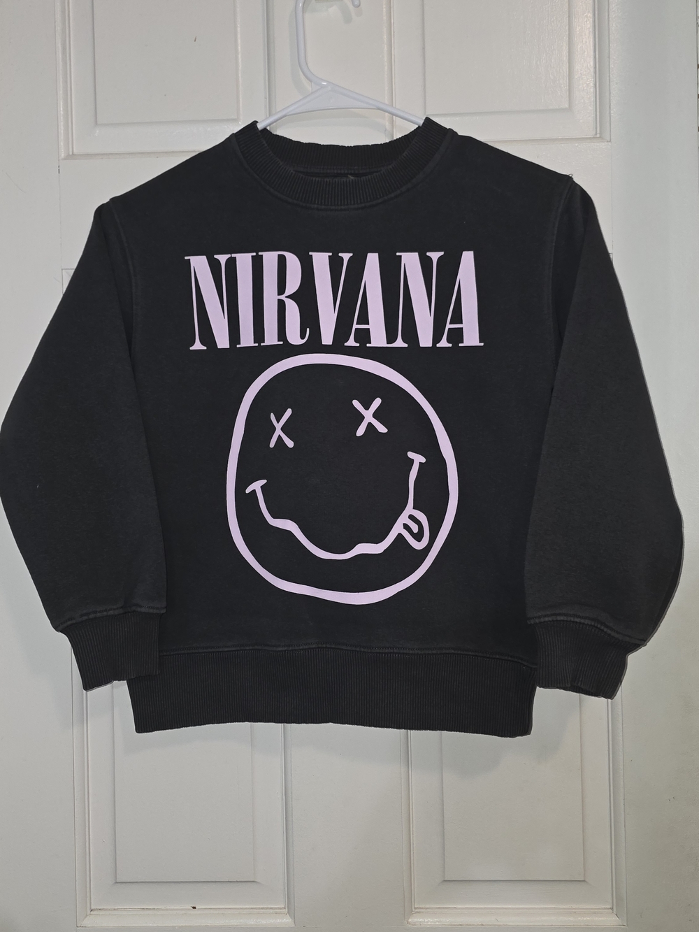 Nirvana Kids Black Sweatshirt with Pink Logo